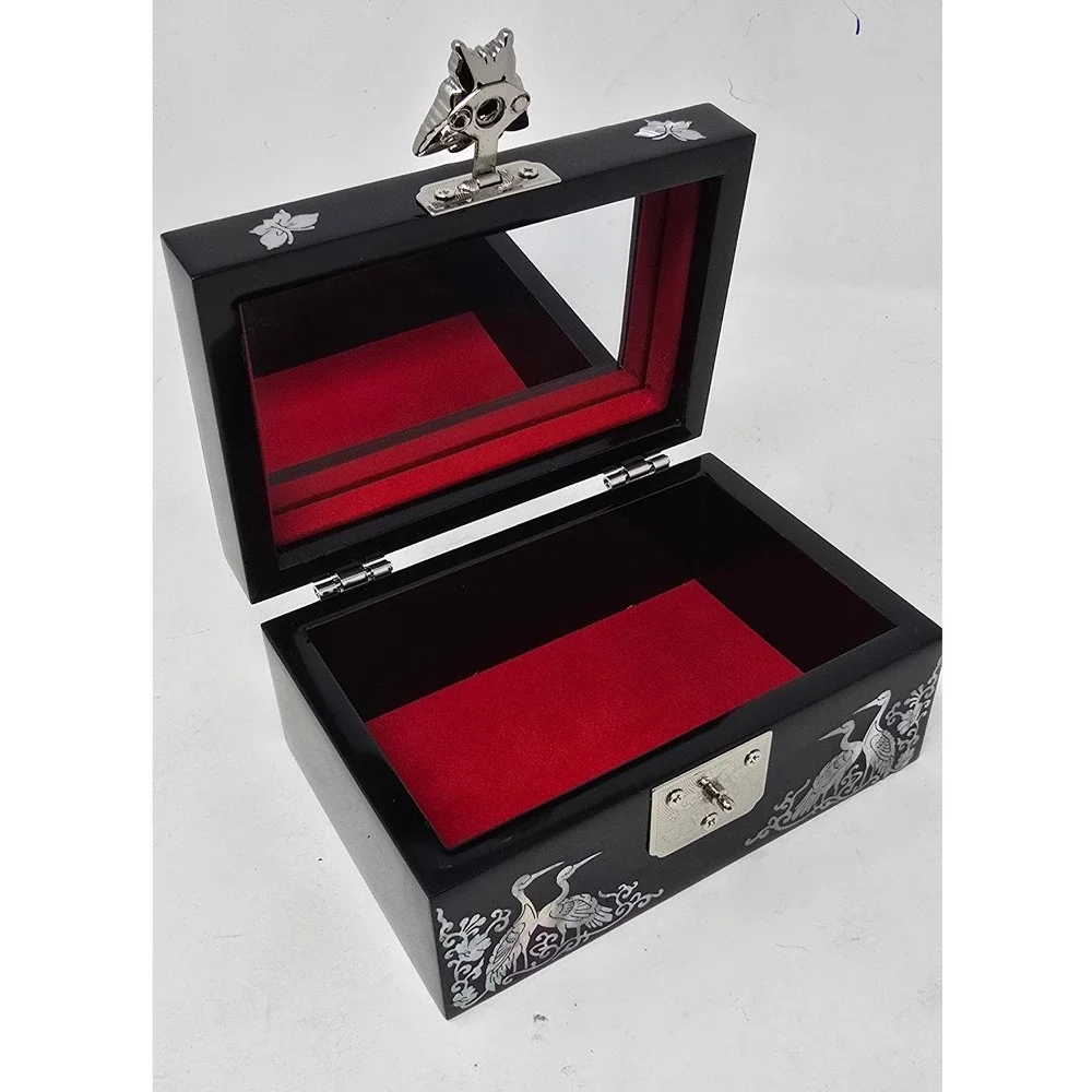 February Mountain Mother of Pearl Inlay jewelry box Korea wood trinket case